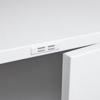 White Mobile Metal Printer Stand With Storage