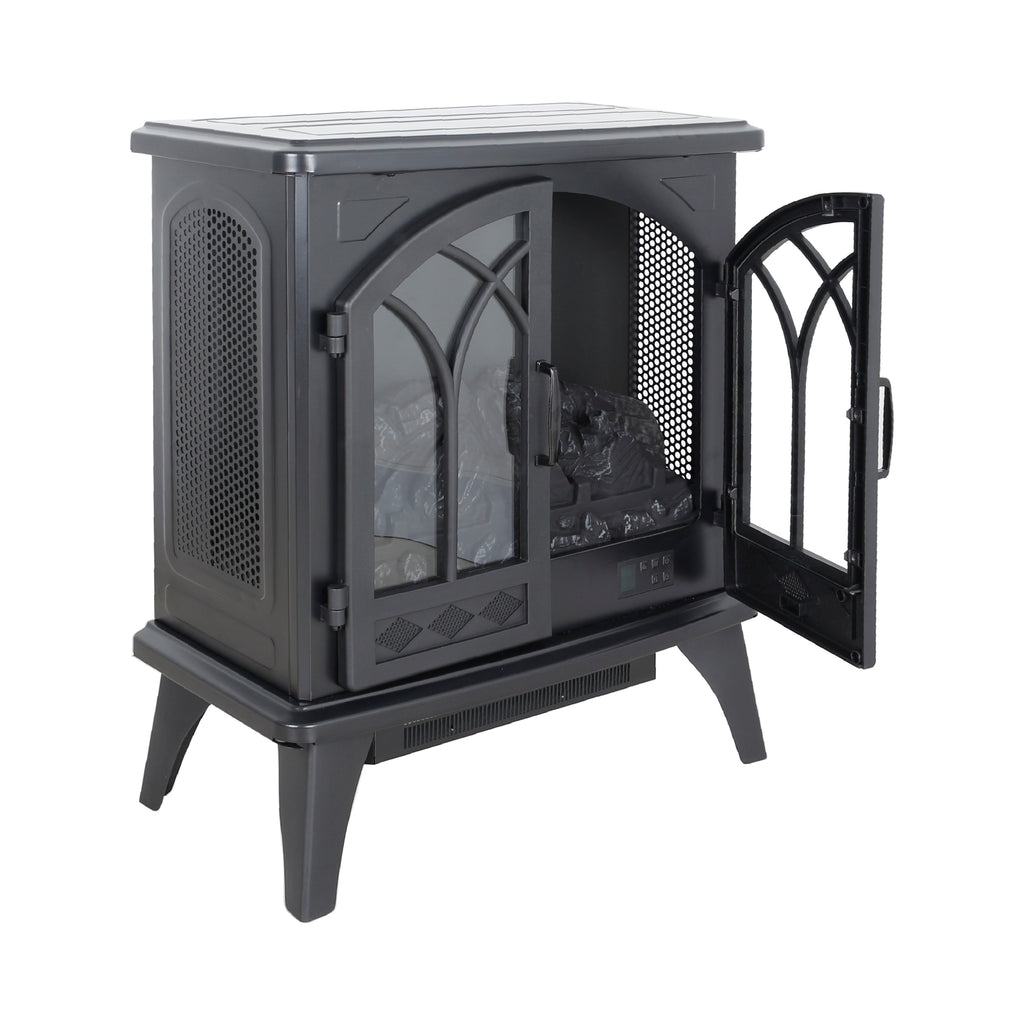 24 Inch 3D Flame Electric Infrared Quartz Fireplace Stove