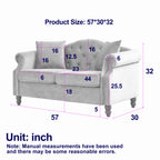 57" Chesterfield Sofa
