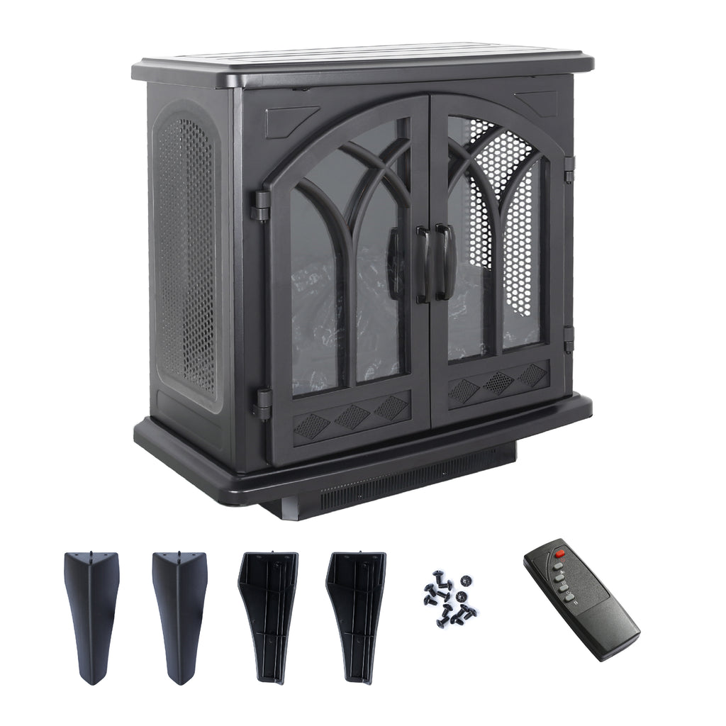 24 Inch 3D Flame Electric Infrared Quartz Fireplace Stove
