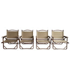 Comfy Foldable and Portable Chair with Armrests - Set of 4
