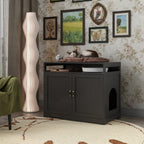 Litter Box Enclosure with Hidden Plug