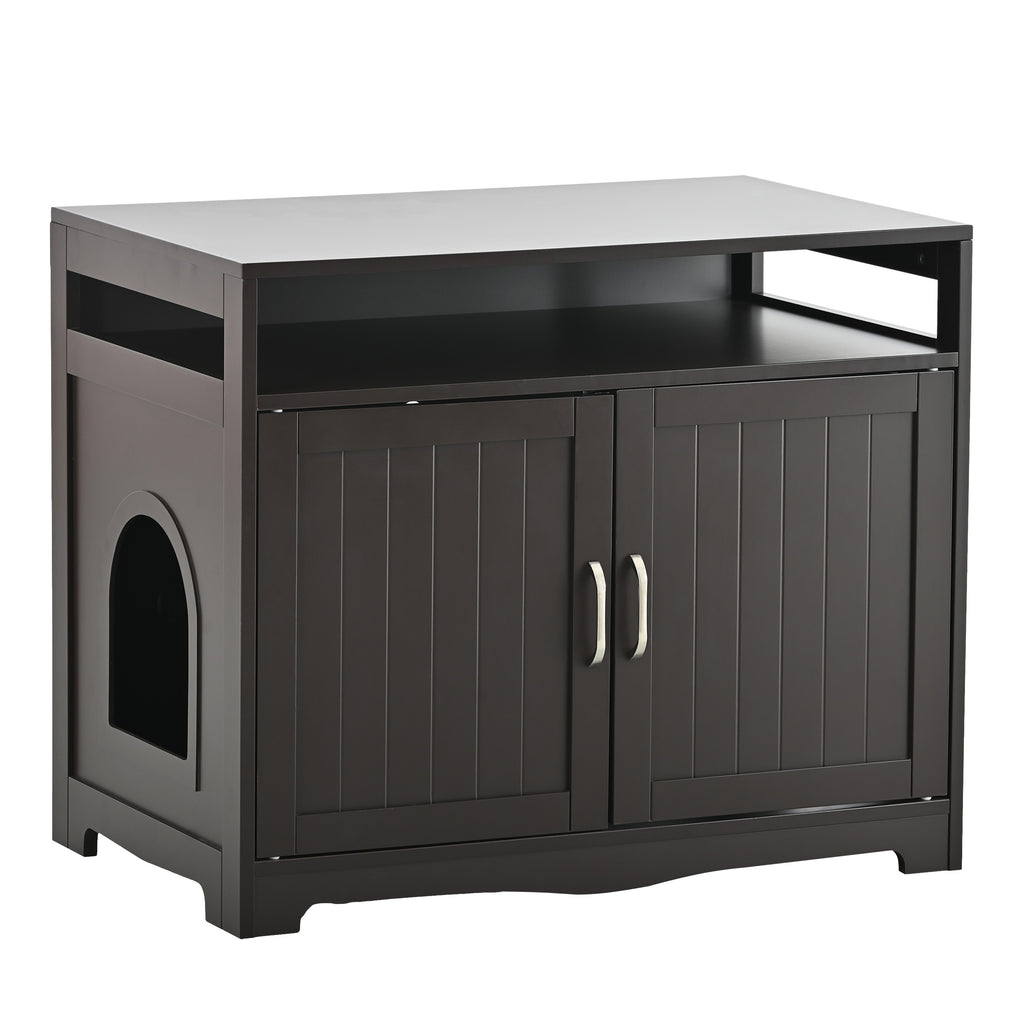 Litter Box Enclosure with Hidden Plug