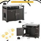 Litter Box Enclosure with Hidden Plug