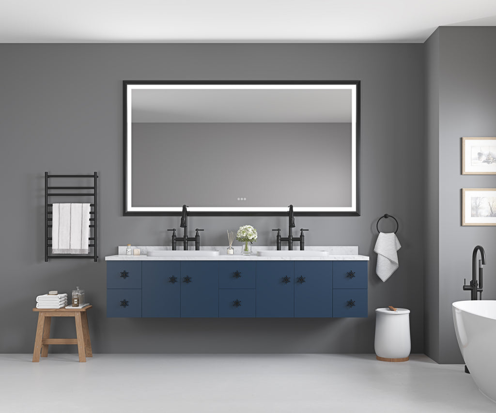 72 Inch W x 48 Inch H Oversized Rectangular Bathroom Mirror