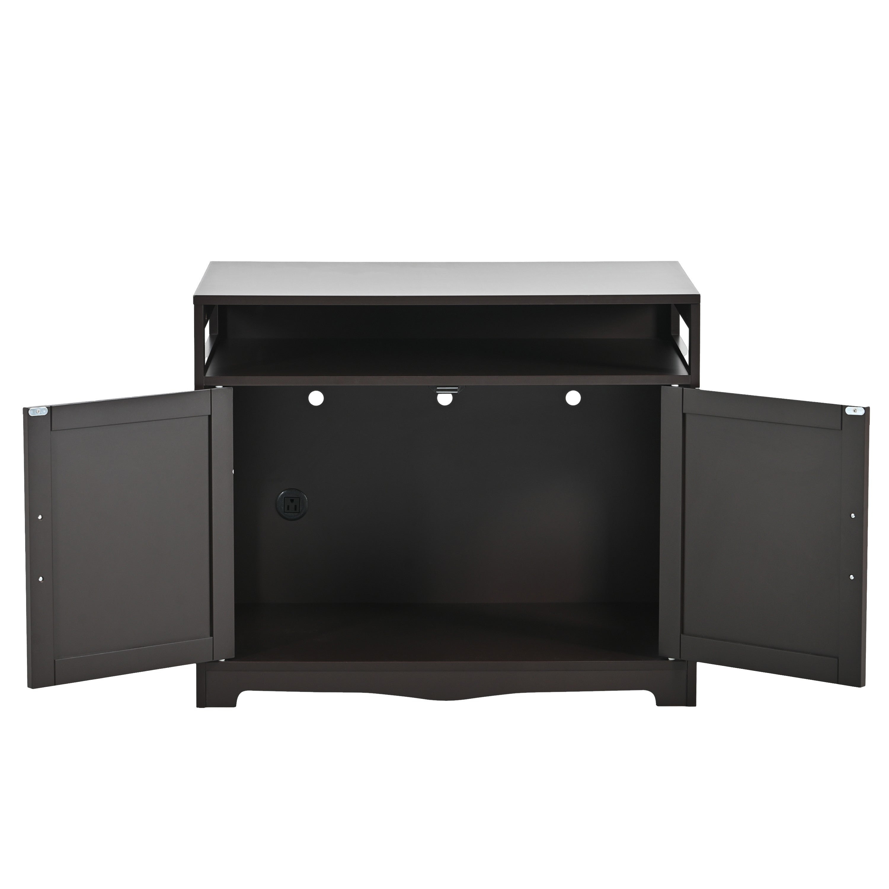Litter Box Enclosure with Hidden Plug