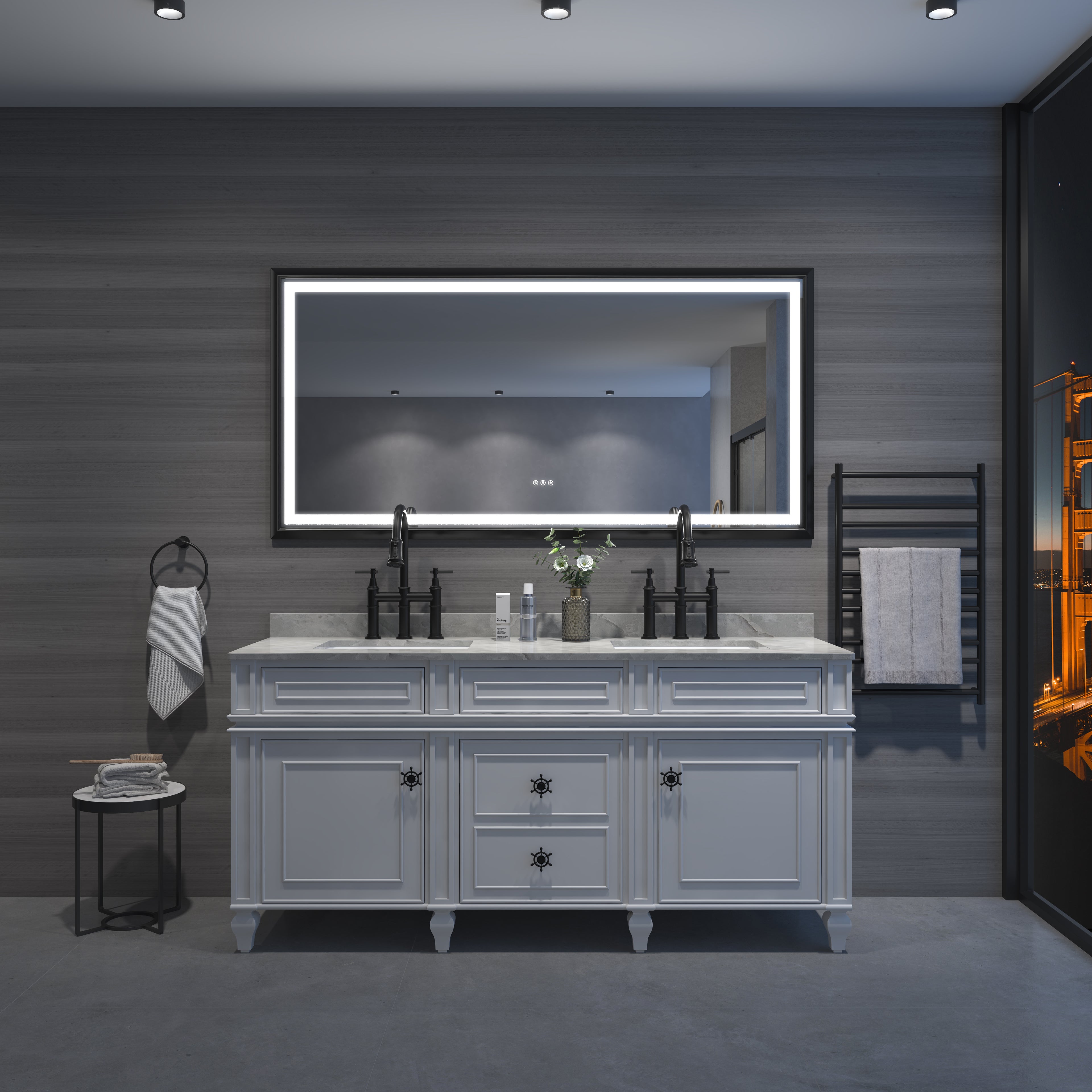 60in. W x 36in. H Oversized Rectangular Bathroom Mirror