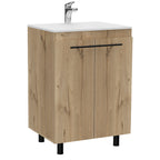 Khari 24" Floor Cabinet, Double Door, Two Shelves - Light