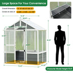 Wooden Greenhouse Polycarbonate Garden Shed for Plants