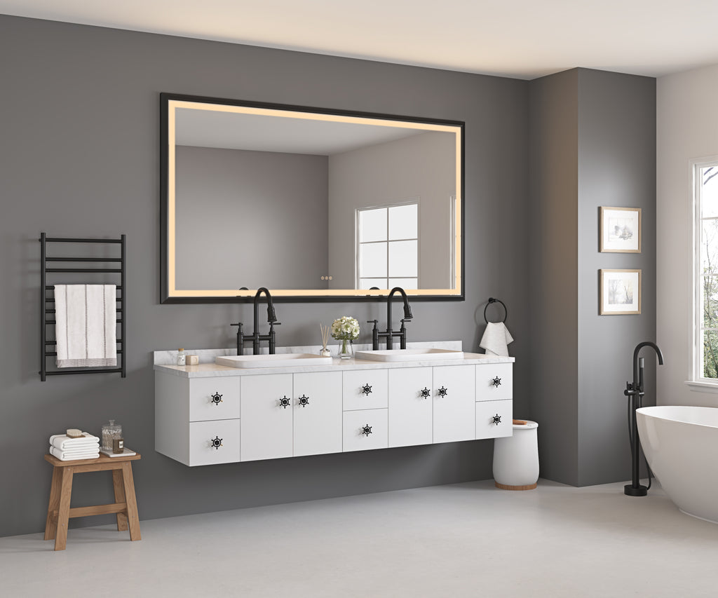 72 Inch W x 48 Inch H Oversized Rectangular Bathroom Mirror
