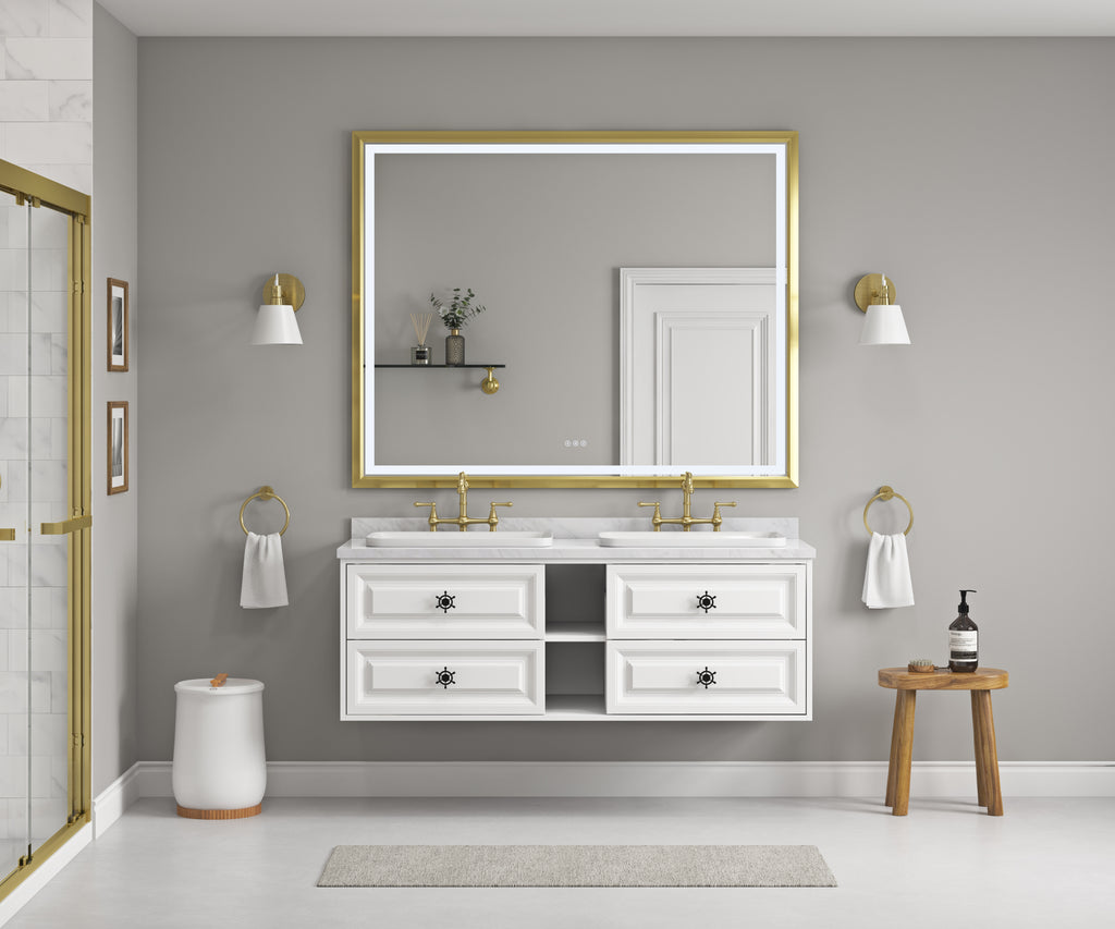 60in. LED Lighted Bathroom Wall Mounted Mirror