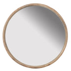 27.5" Round Wood Mirror