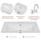 30" Single Bathroom Vanity Top with Ceramic