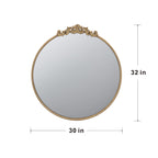 30" x 32" Round Mirror