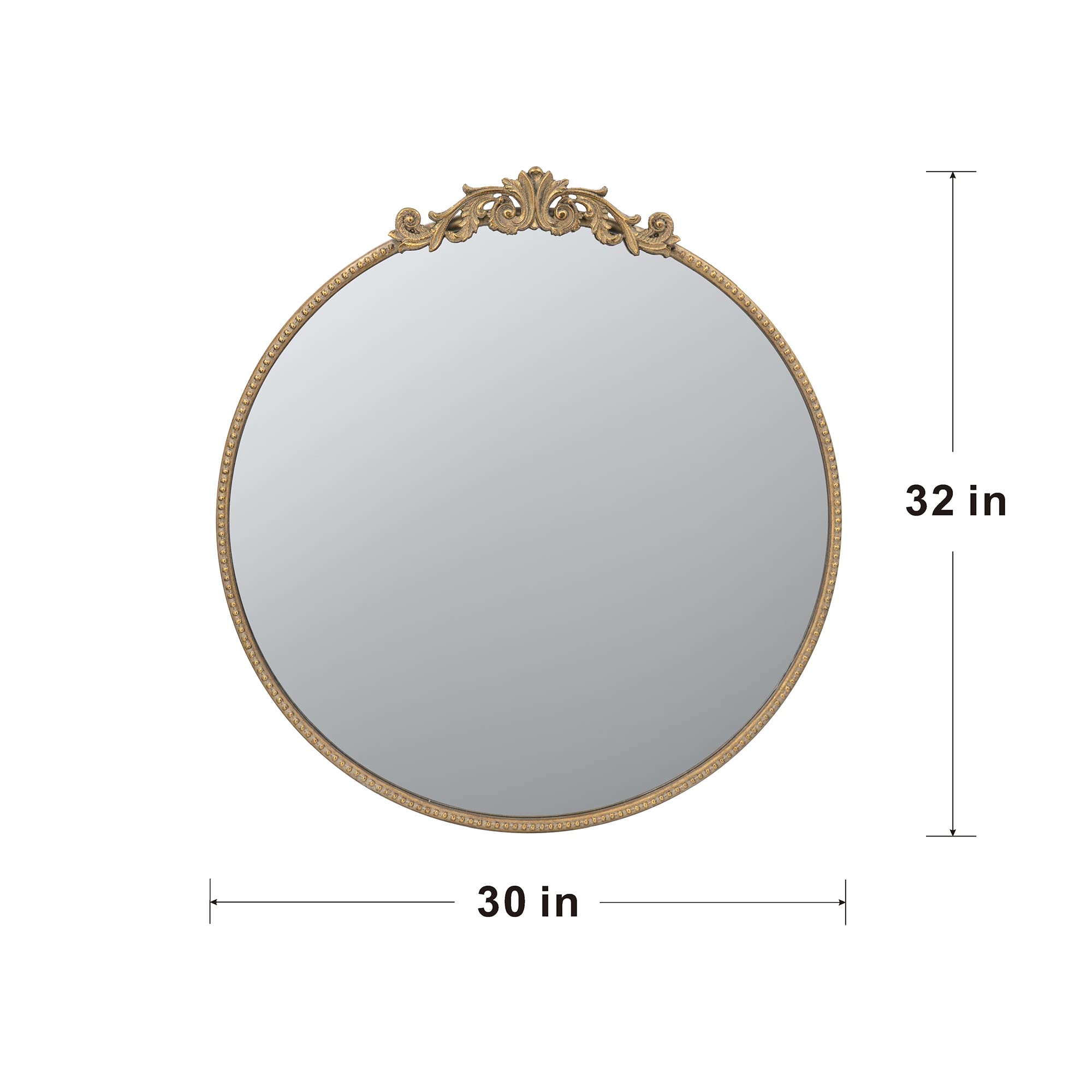 30" x 32" Round Mirror