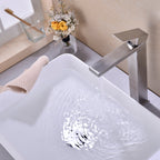 Single Handle Sink Brushed Nickel Vanity Bathroom Faucet