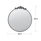 Classic Design Mirror with Round Shape and Baroque Inspired Frame