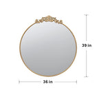 36" x 39" Round Mirror