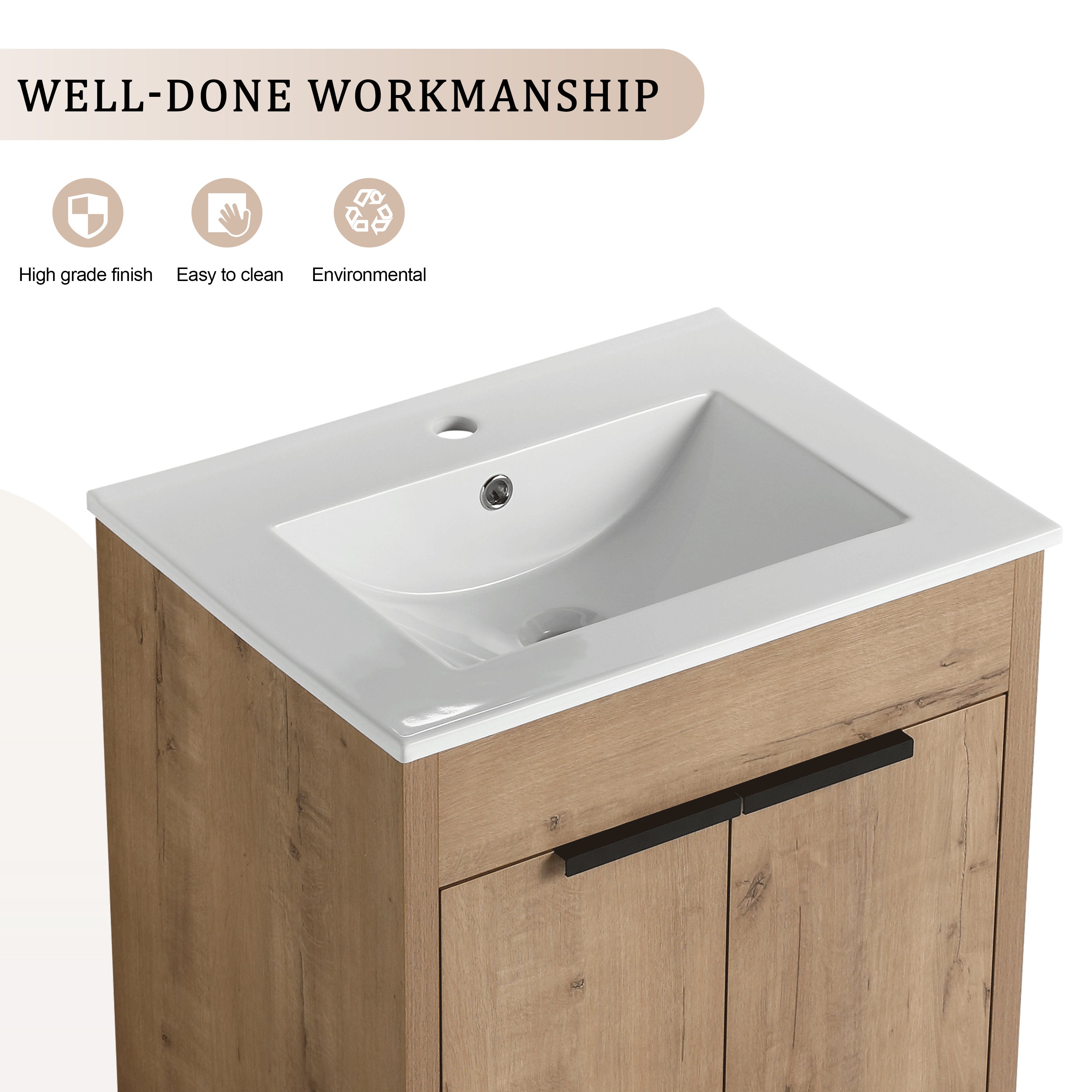 24" Freestanding Bathroom Vanity