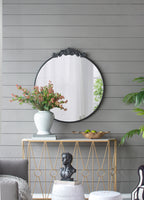 Classic Design Mirror with Round Shape and Baroque Inspired Frame