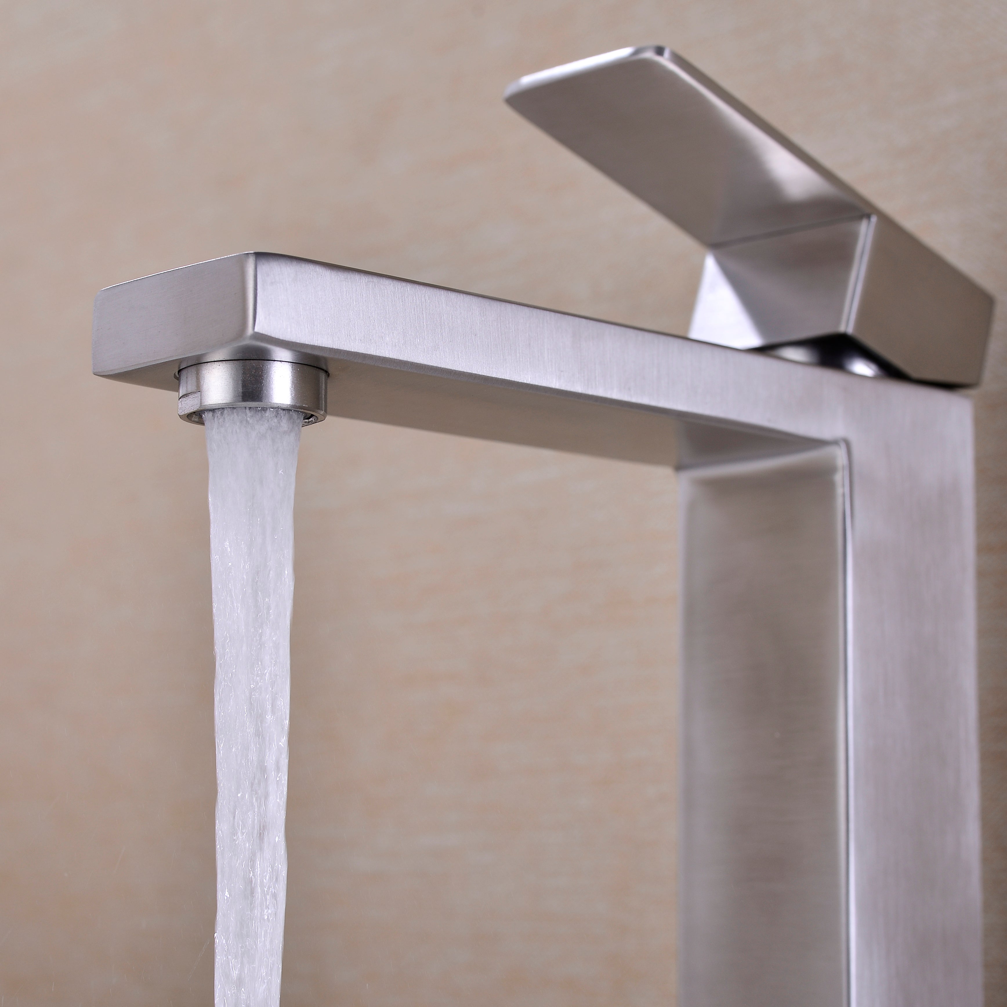 Single Handle Sink Brushed Nickel Vanity Bathroom Faucet