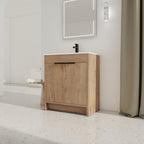 30" Freestanding Bathroom Vanity with Integrated Sink