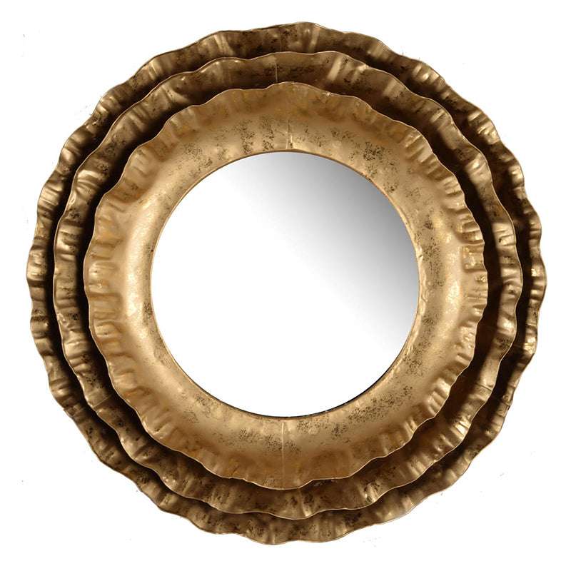 16" Round Wall Mirror with Vintage Style