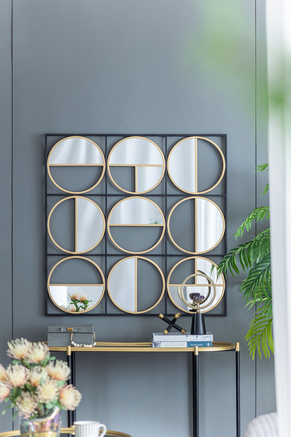 Harley Metal Beaded Bathroom Mirror