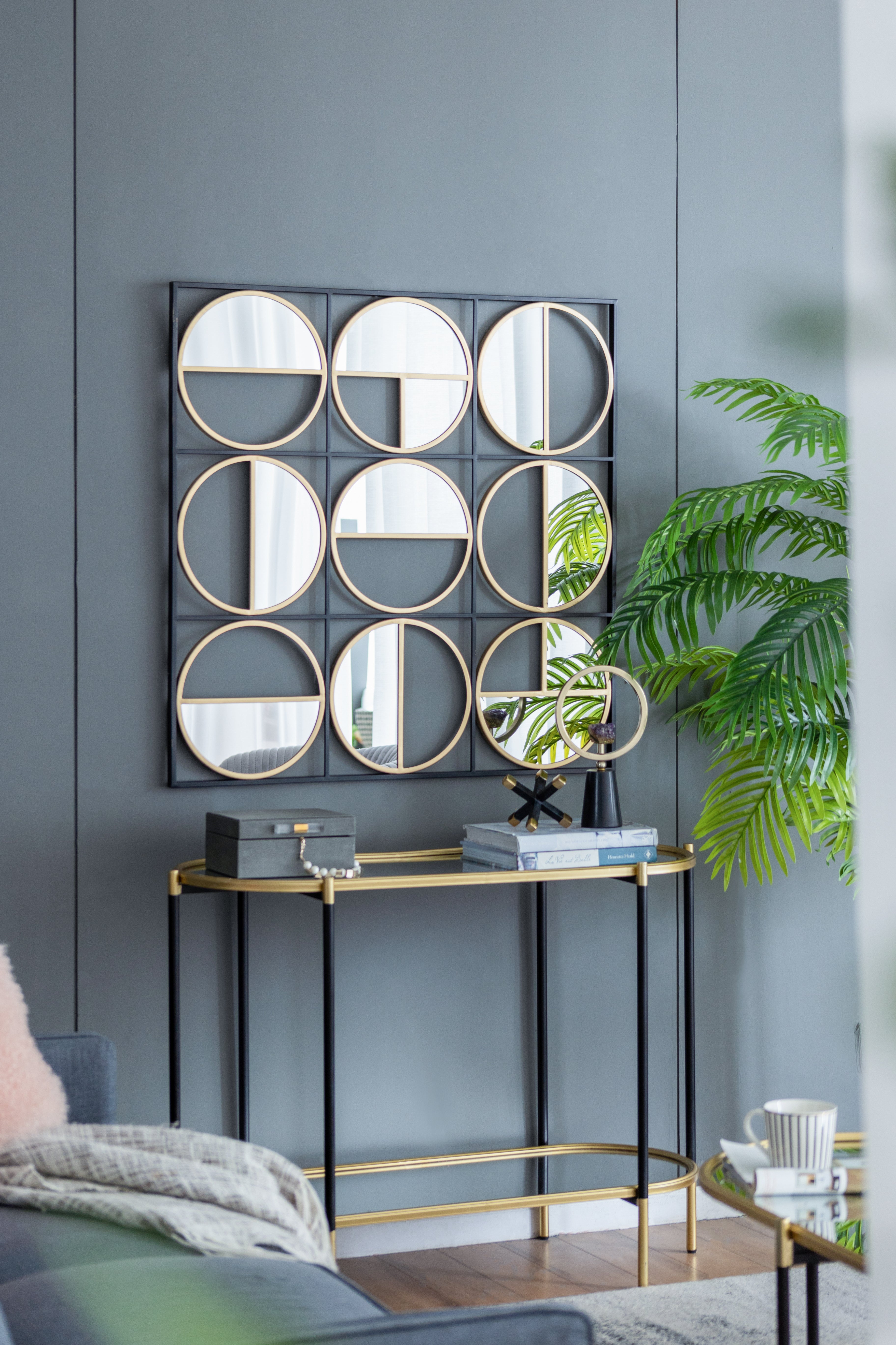 Harley Metal Beaded Bathroom Mirror