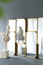 32" Golden Metal Framed Decorative Rectangle Mirror