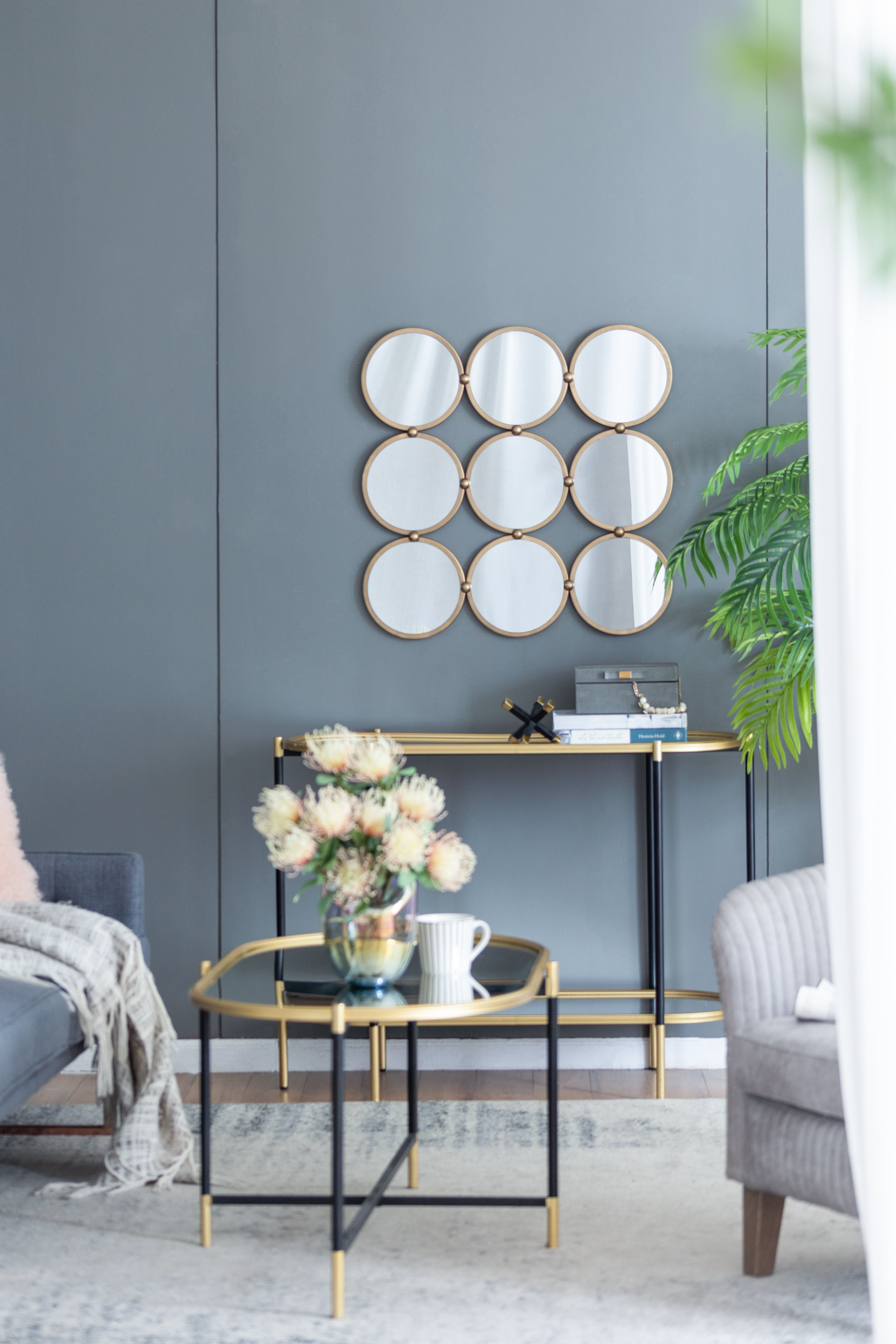 27.2" Contemporary Decorative Mirror with Minimalist Style