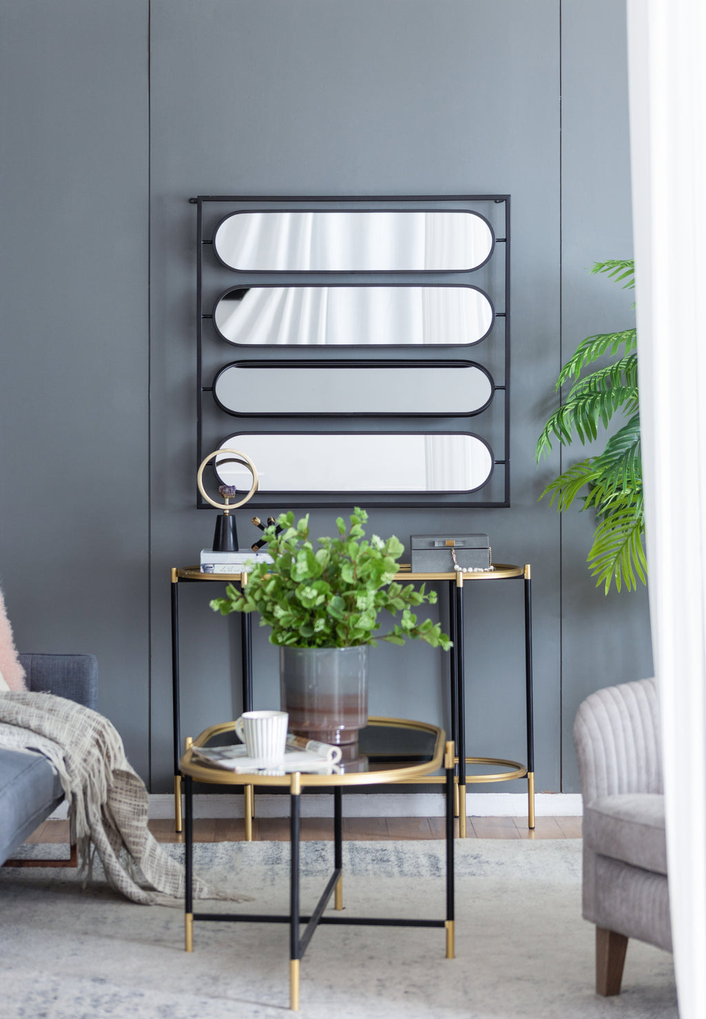 36" x 36" Large Four Oval Wall Mirror