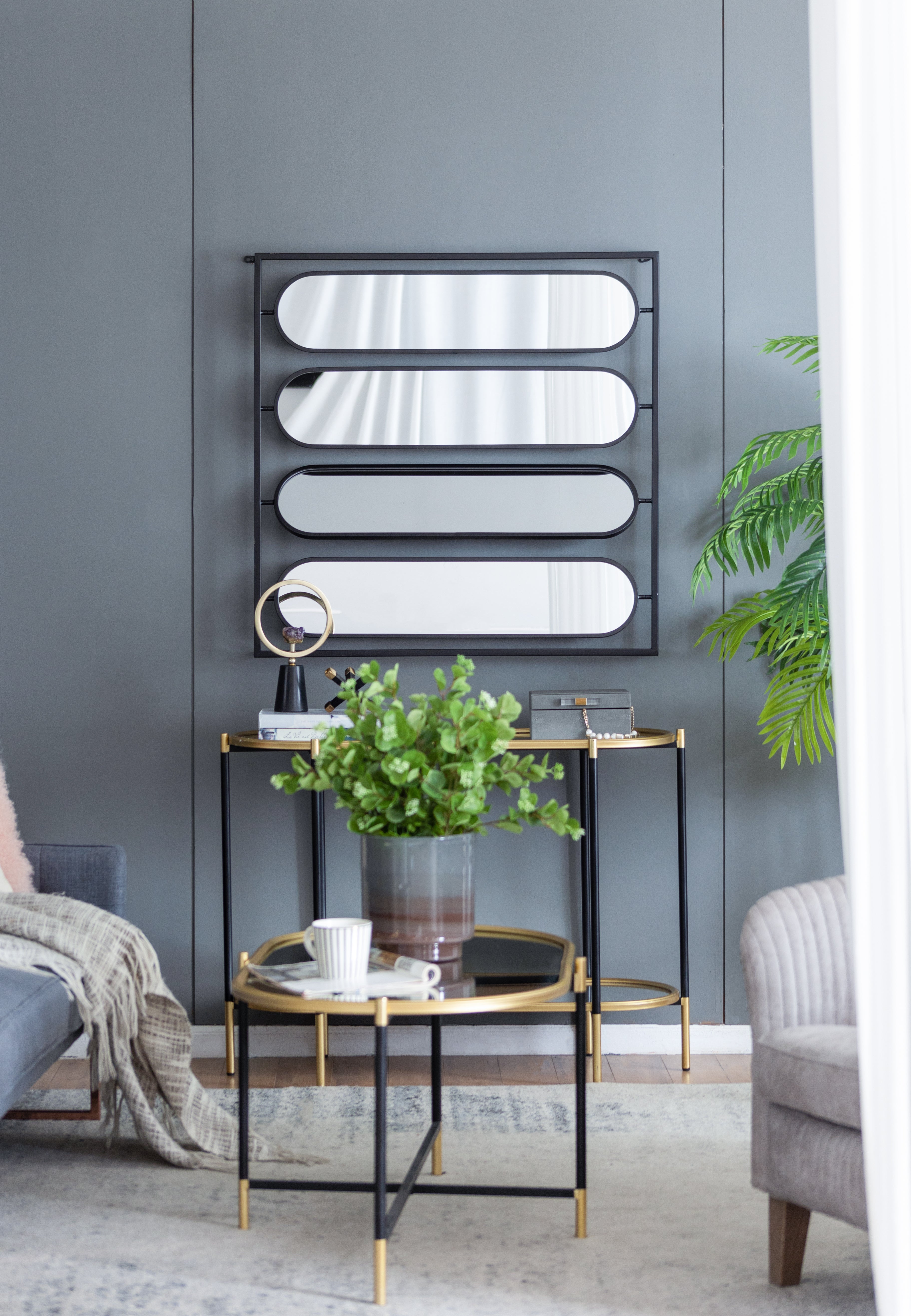 36" x 36" Large Four Oval Wall Mirror
