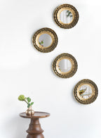 16" Round Wall Mirror with Vintage Style