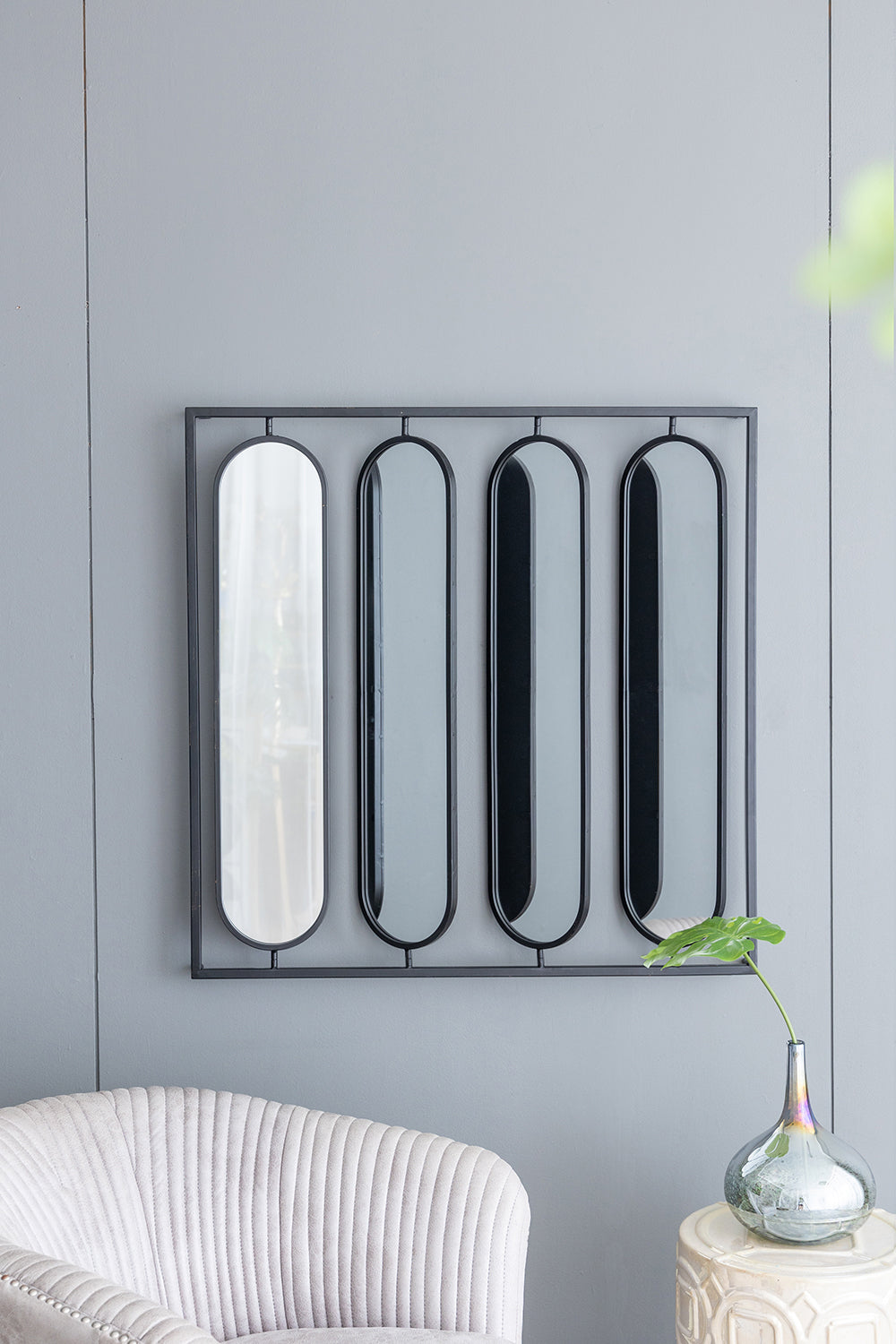 36" x 36" Large Four Oval Wall Mirror