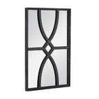 16" x 23" Rectangular Wooden Wall Mirror with Antique Finish