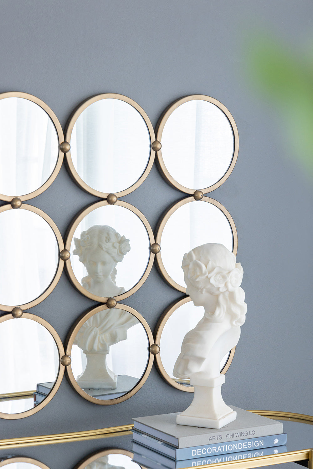 27.2" Contemporary Decorative Mirror with Minimalist Style