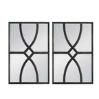 16" x 23" Rectangular Wooden Wall Mirror with Antique Finish