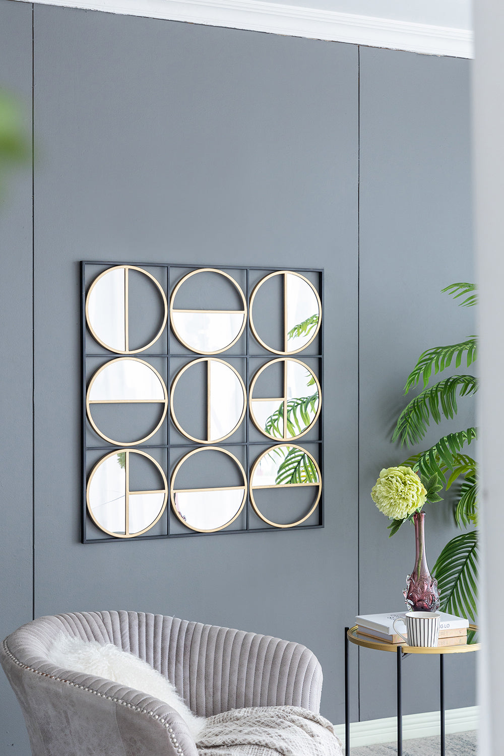 Harley Metal Beaded Bathroom Mirror