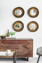 16" Round Wall Mirror with Vintage Style