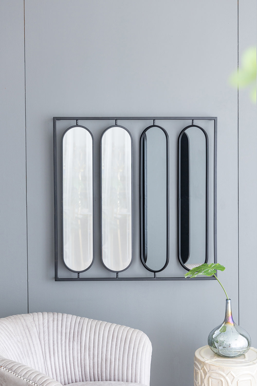 36" x 36" Large Four Oval Wall Mirror