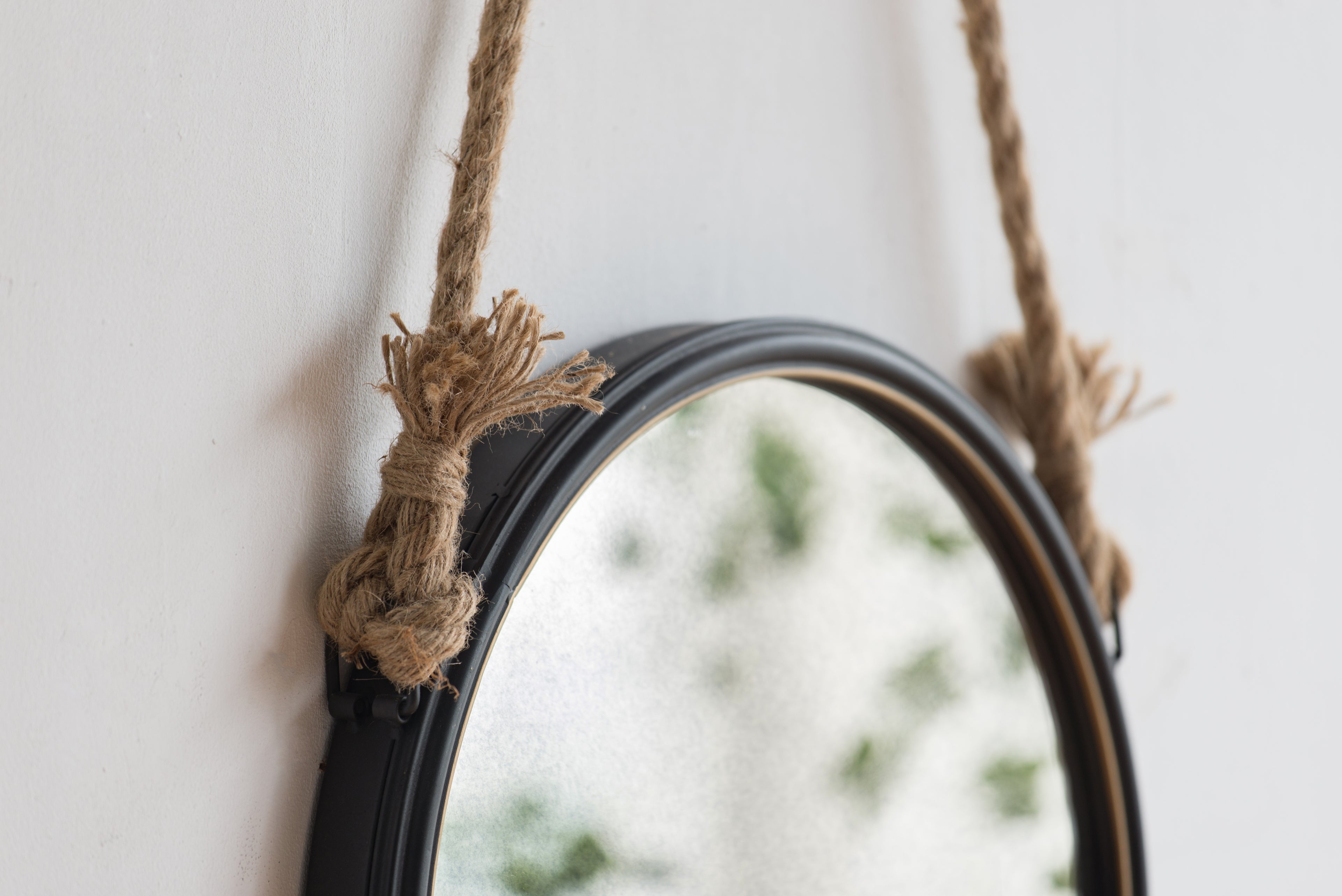 Handsome Cleveland Mirror with Rope Strap