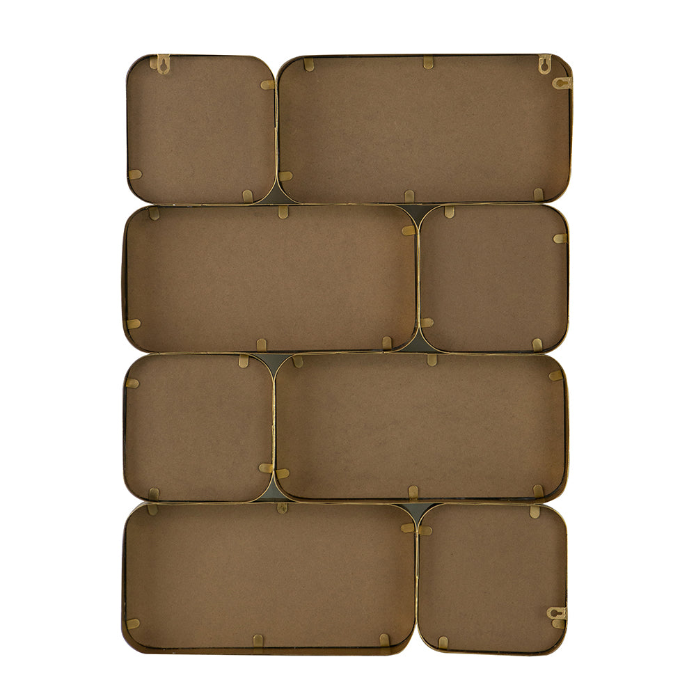 32" Golden Metal Framed Decorative Rectangle Mirror