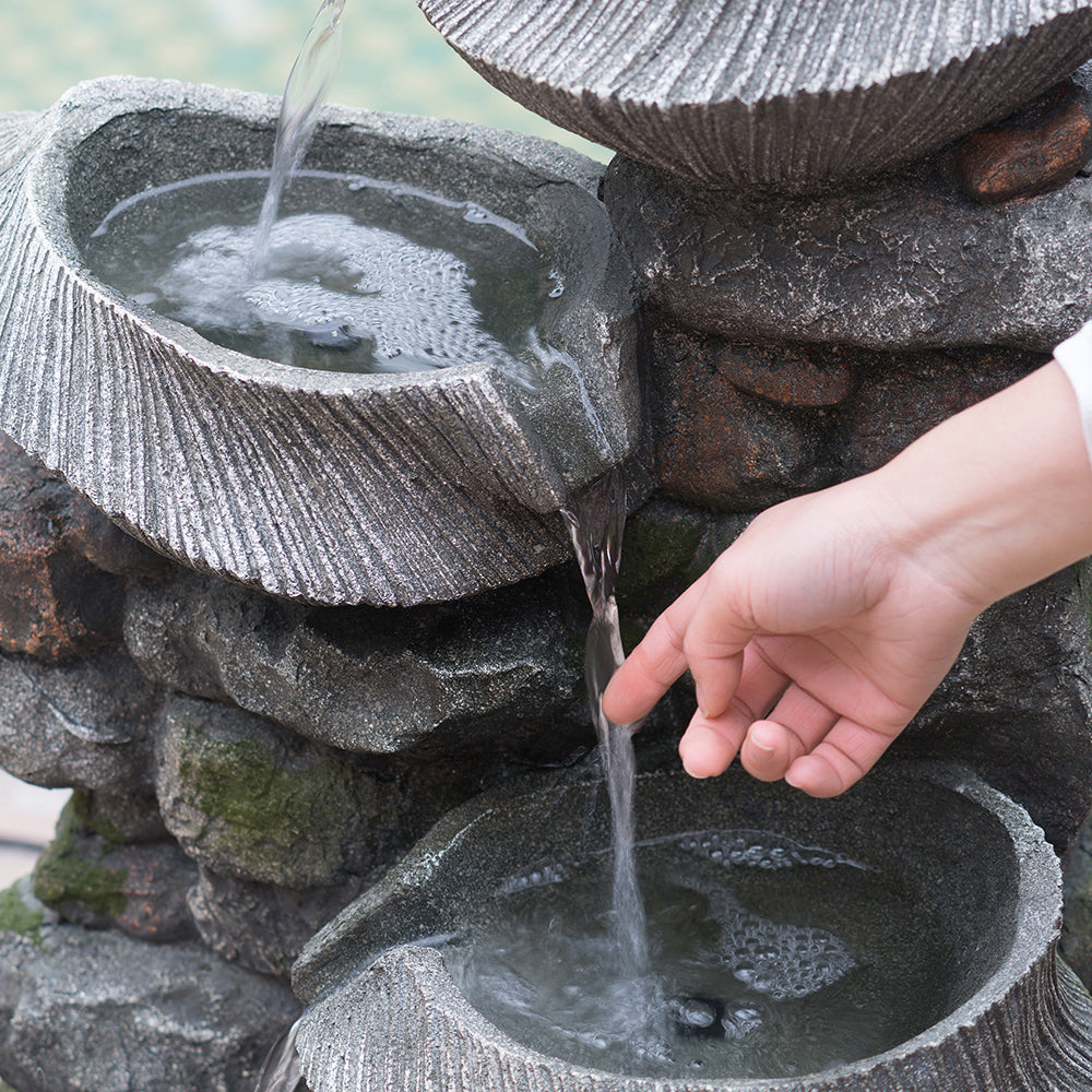 19" Indoor Outdoor Stone Water Fountain