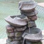 19" Indoor Outdoor Stone Water Fountain