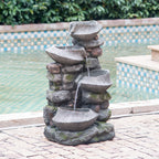 19" Indoor Outdoor Stone Water Fountain