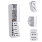 Linen Cabinet Artic, Three Shelves, Single Door