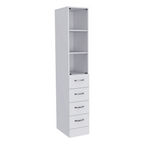 Linen Cabinet Artic, Three Shelves, Single Door