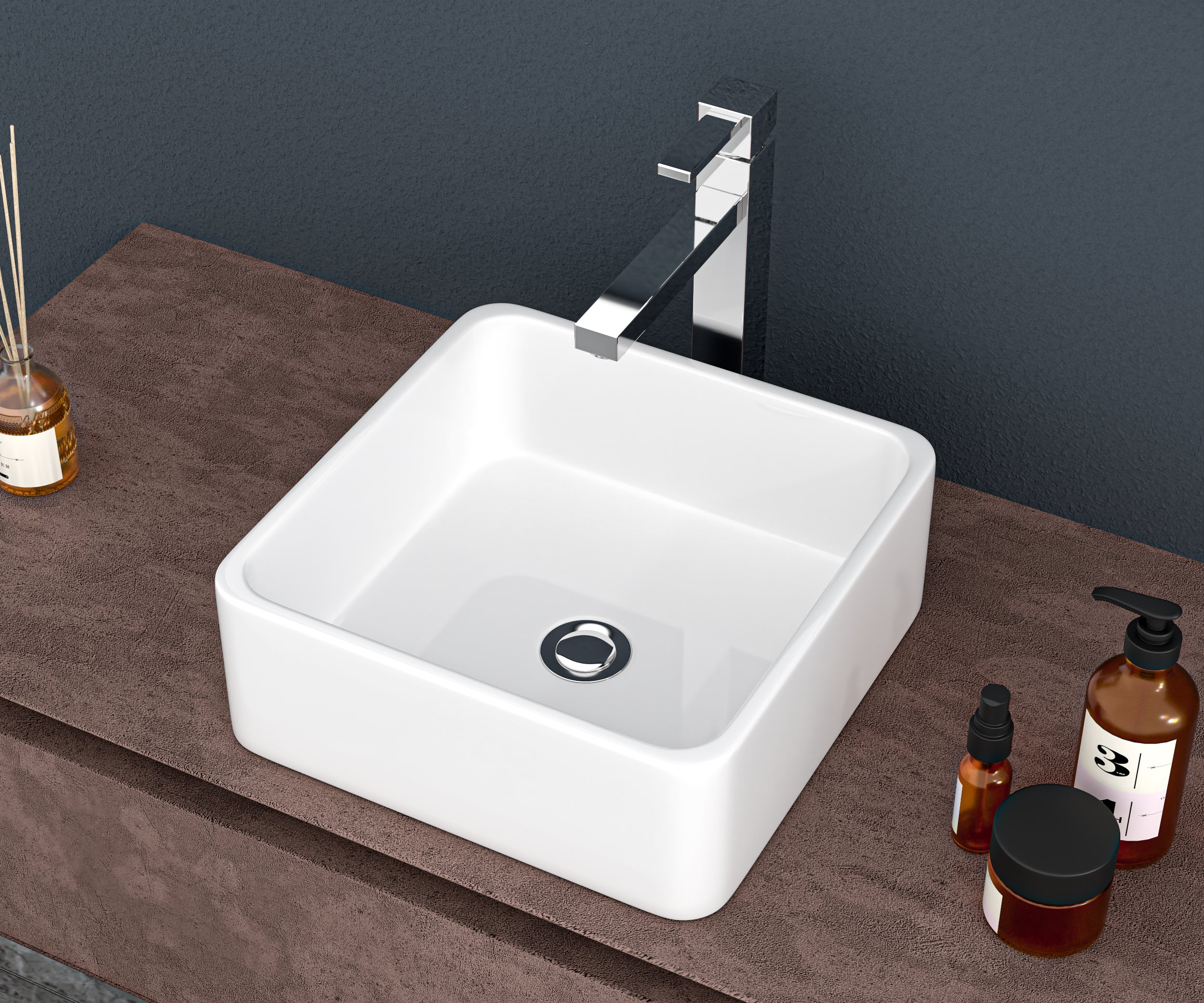 15x15 Inch Modern Bathroom Vessel Sink
