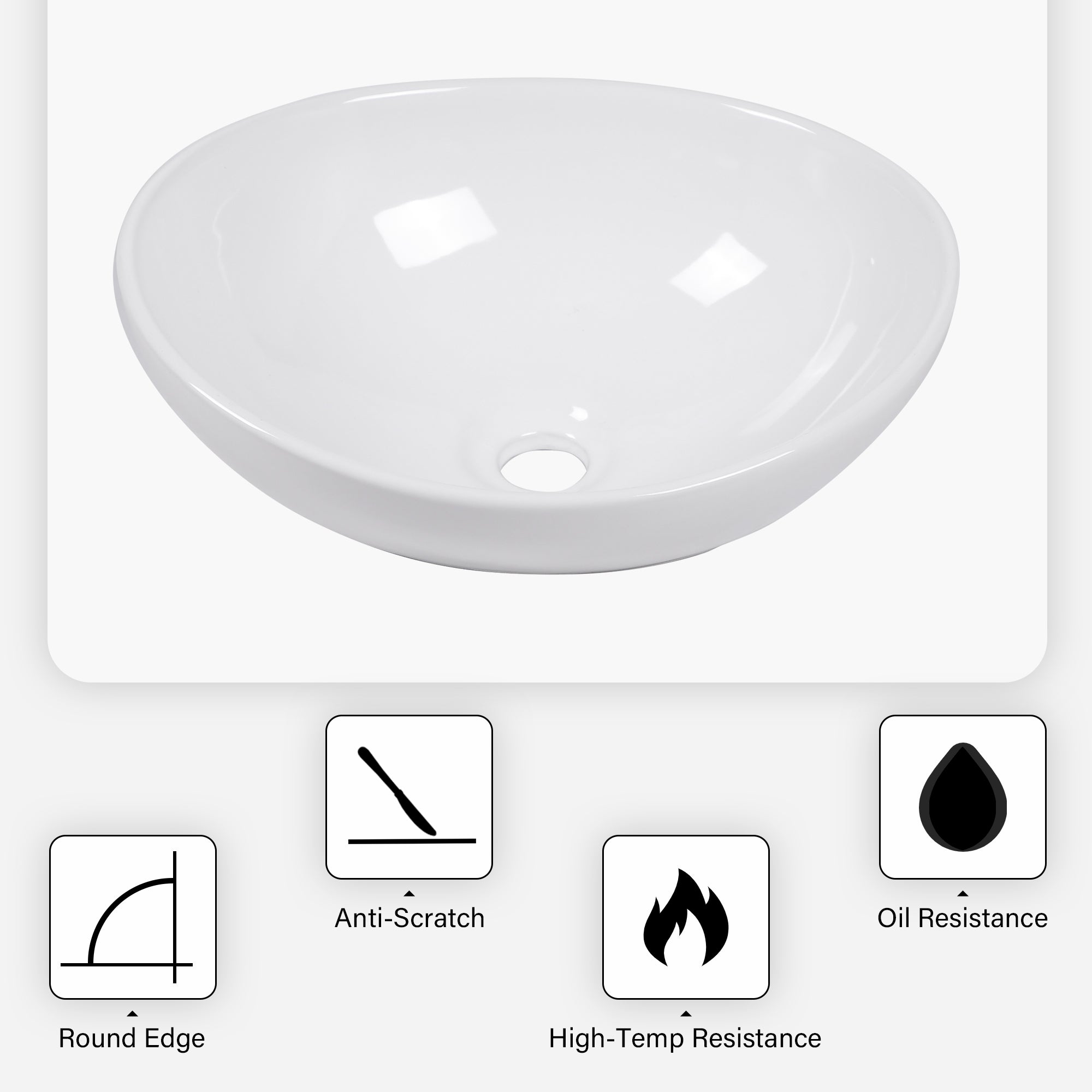 16x13 Inch Modern Bathroom Vessel Sink